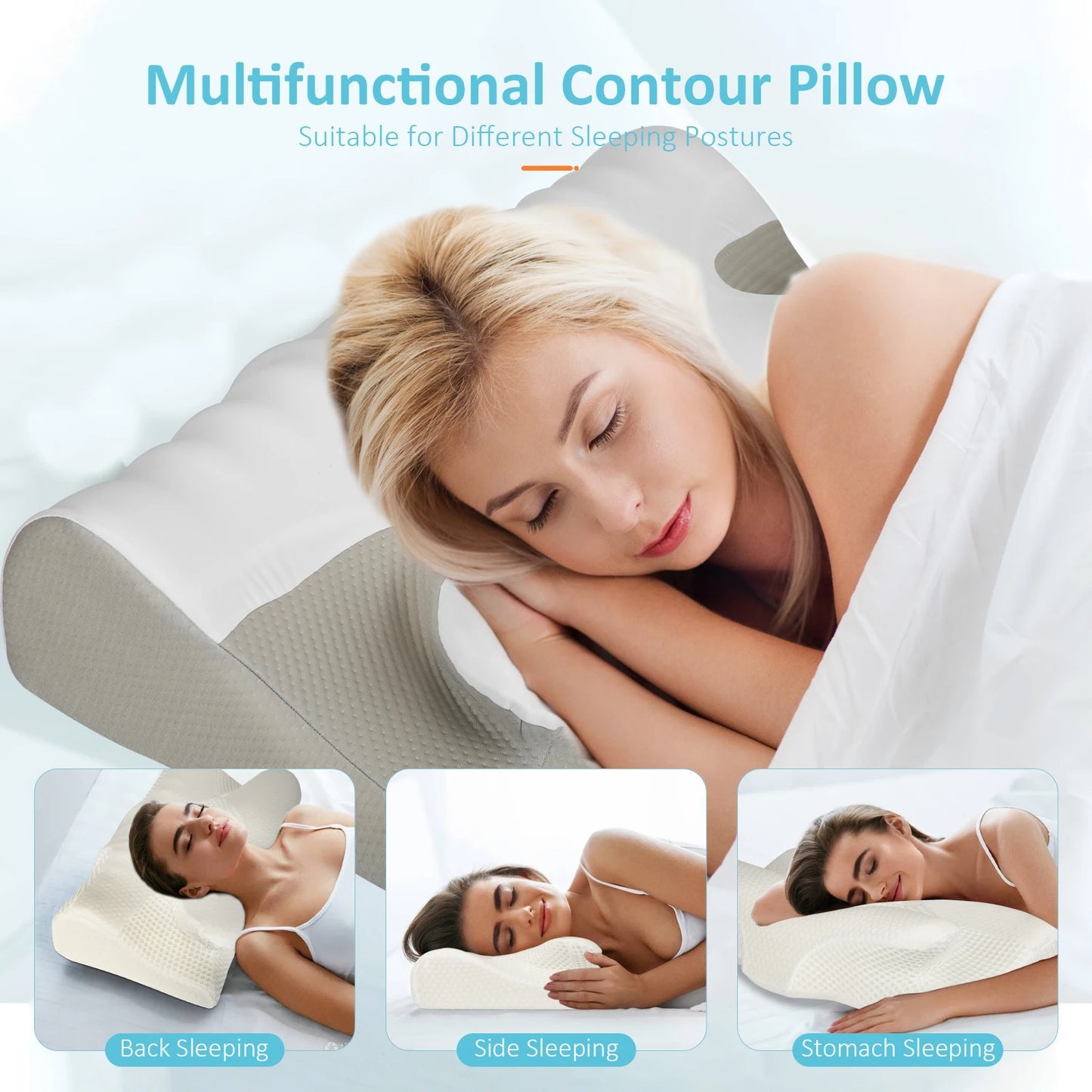 Ergonomic Memory Foam Cervical Pillow